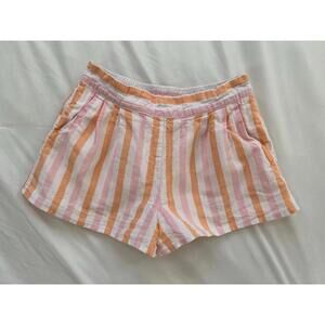 Janie and Jack girls size 10 orange/white/pink striped shorts